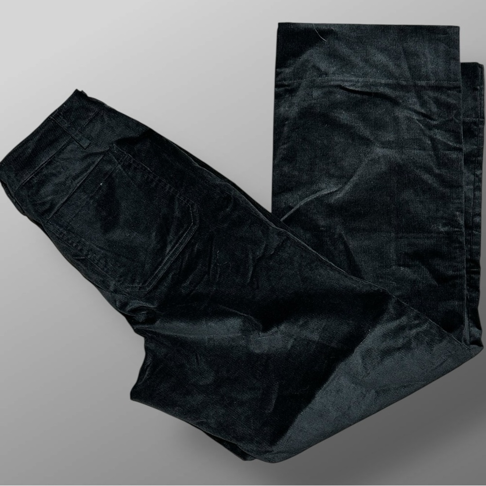 D&Co Heritage Black Corduroy Pants Women Size 10 Wide Leg Stretch